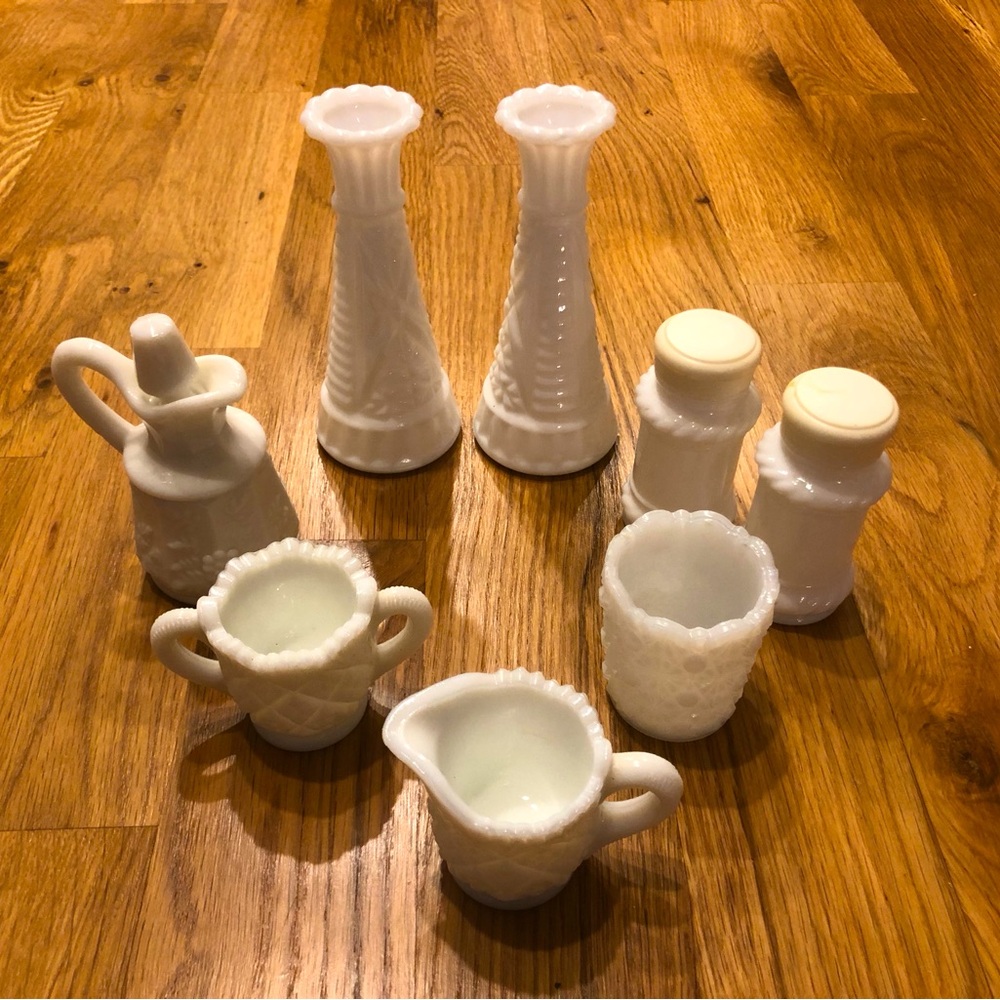 Milk Glass Bundle Vases and Minis